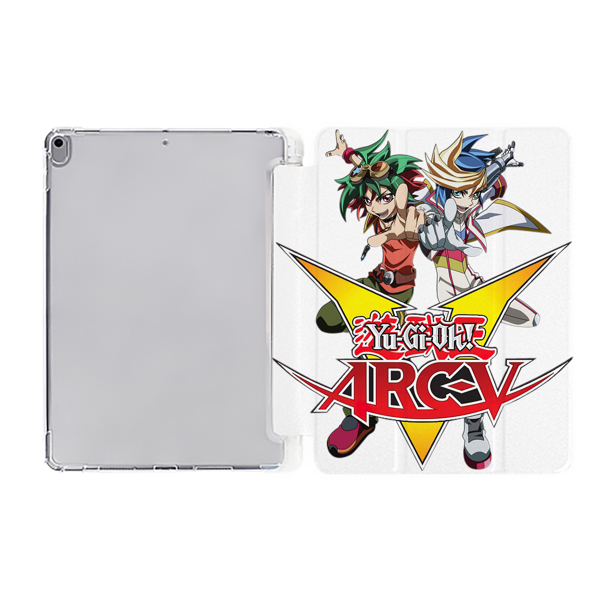 （画像用） 遊☆戯☆王 Yu-Gi-Oh! IPad ケース ペン収納付き 三つ折りスタンド PUレザー×シリコン 対応機種9.5/10.5/10.9インチ